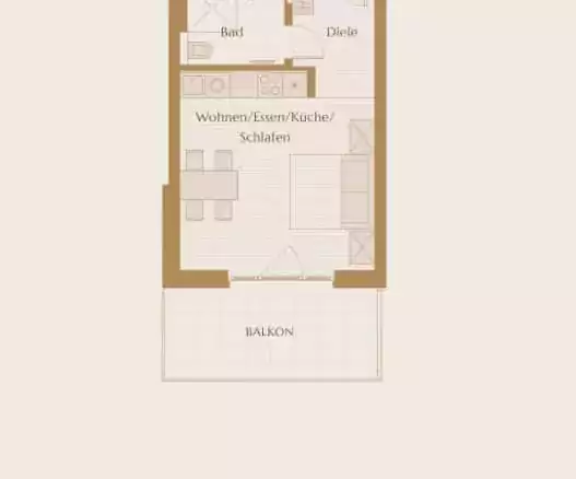 Splendid studio apartment on top floor with big balcony in the heart of Friedrichshain